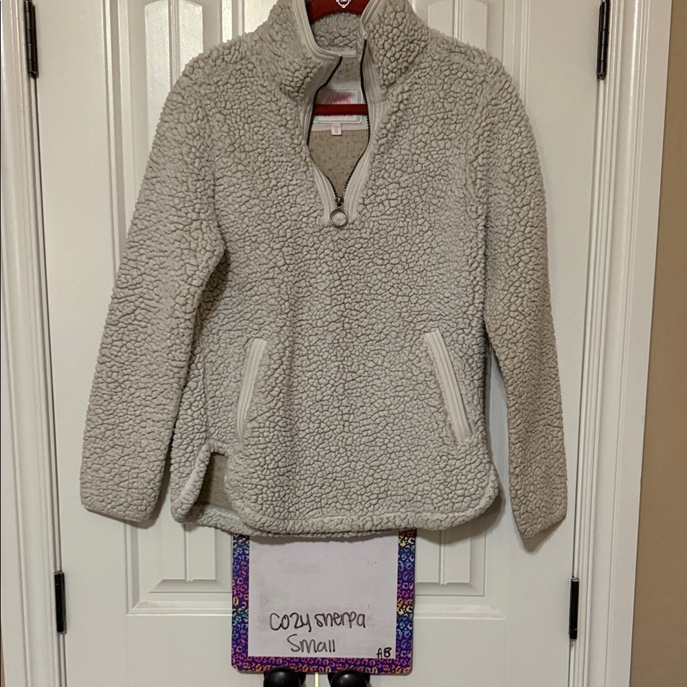 Women's Sherpa Pullover Sweater - Cream